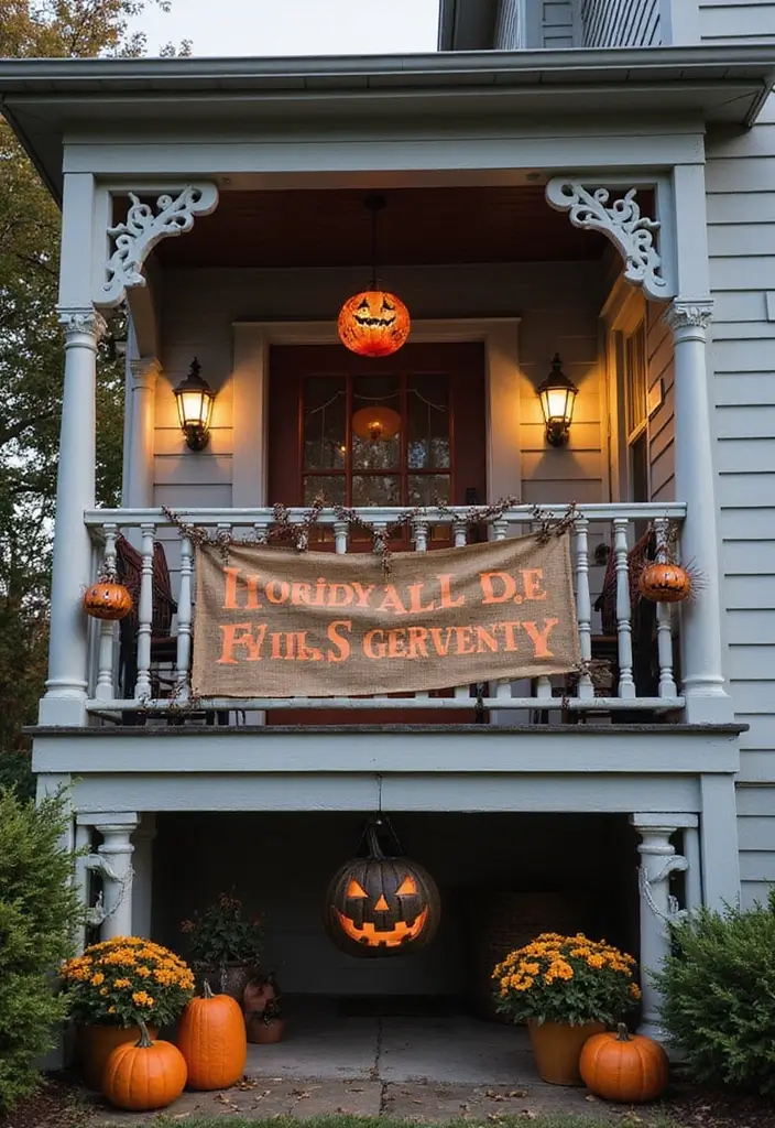 29 Master Bedrooms with Balcony Inspirations That Look Dreamy - 29. Personalized Halloween Signage