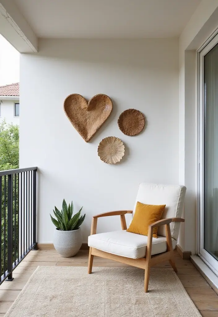 29 Minimalist Balcony Inspirations That Feel Calm and Modern 4 29 Minimalist Balcony Inspirations That Feel Calm and Modern - 4. Simple Wall Hangings