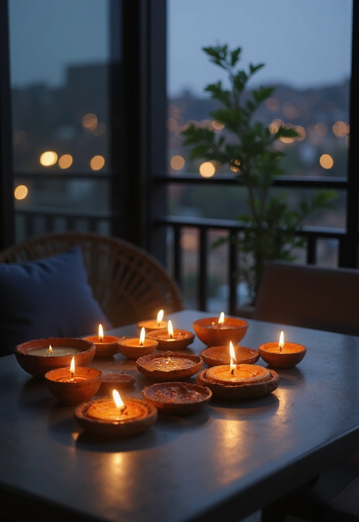 29 Minimalist Balcony Inspirations That Feel Calm and Modern 6 29 Minimalist Balcony Inspirations That Feel Calm and Modern - 6. Candle Arrangements for Serenity