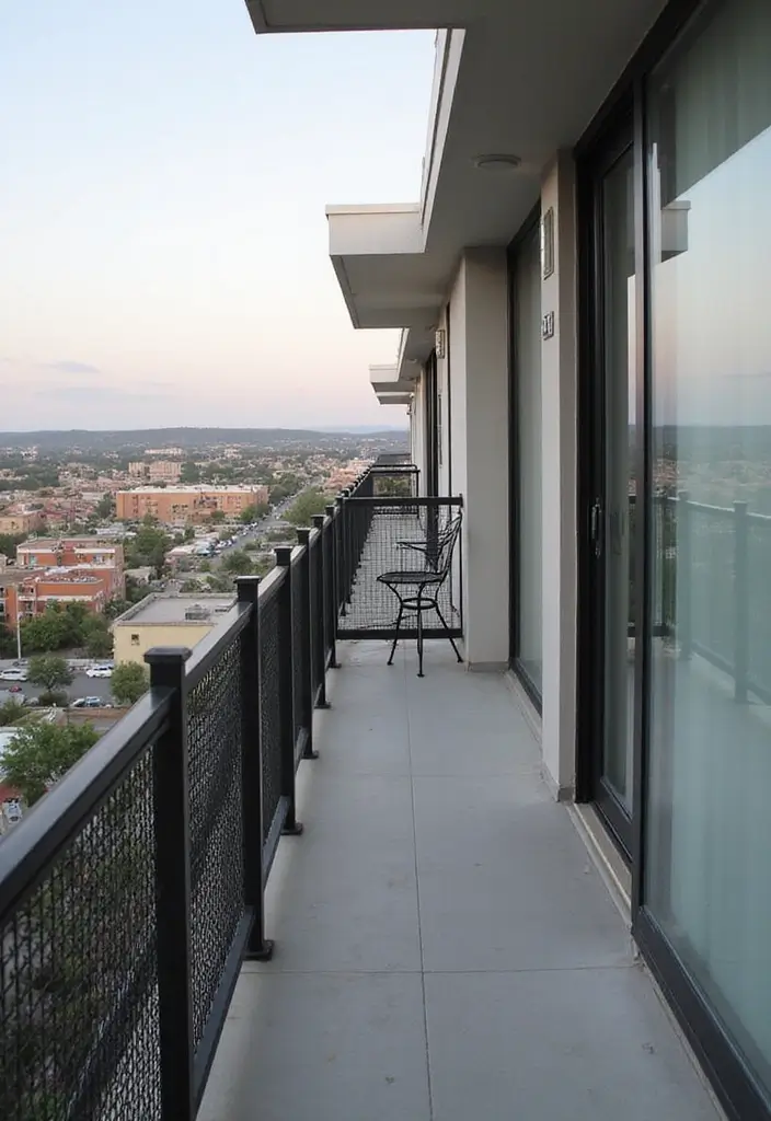 29 Narrow Balcony Design Tips That Make the Space Functional - 17. Balcony Safety Features