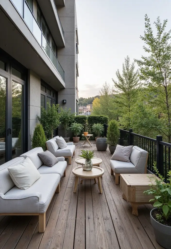 29 Narrow Balcony Design Tips That Make the Space Functional - 28. Customizable Modular Furniture