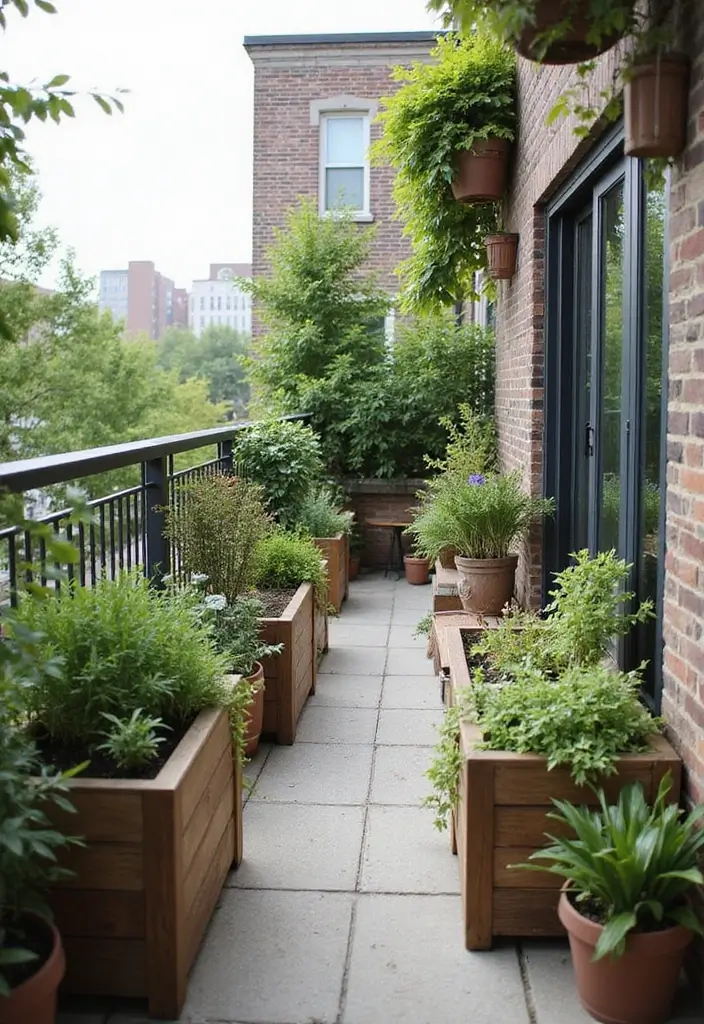 29 Narrow Balcony Design Tips That Make the Space Functional - 8. Multi-Functional Planters