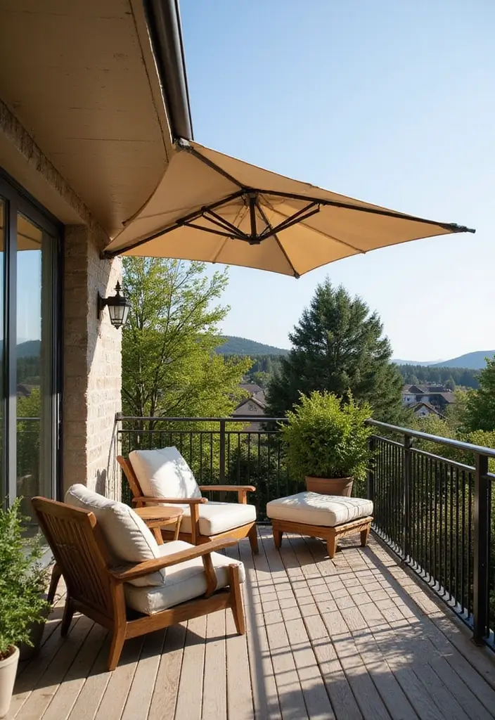 29 Small Balcony Decor Tips That Make It Look Bigger and Cozier 22 29 Small Balcony Decor Tips That Make It Look Bigger and Cozier - 22. Install a Shade Solution