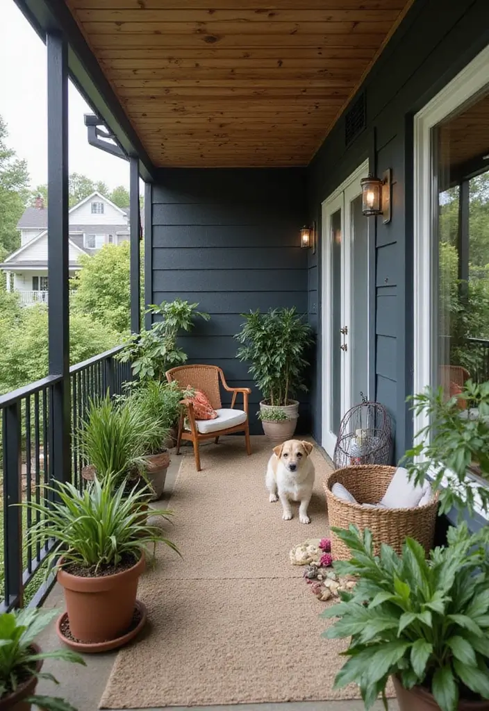 29 Small Balcony Decor Tips That Make It Look Bigger and Cozier 25 29 Small Balcony Decor Tips That Make It Look Bigger and Cozier - 25. Choose Pet-Friendly Design