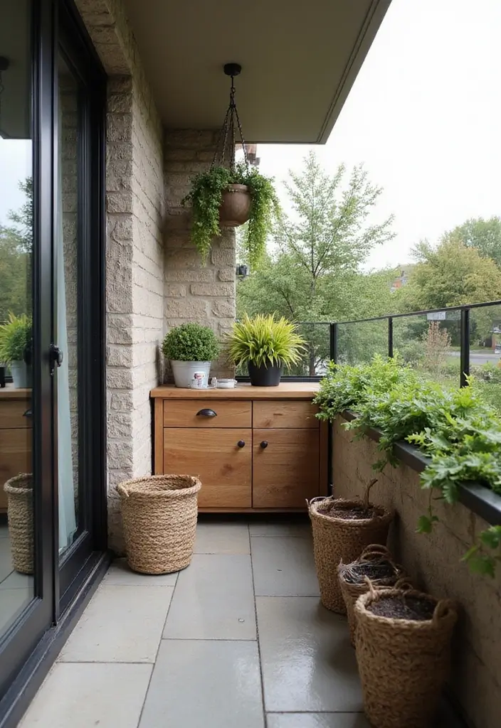 29 Small Balcony Decor Tips That Make It Look Bigger and Cozier 26 29 Small Balcony Decor Tips That Make It Look Bigger and Cozier - 26. Use Outdoor Storage Solutions