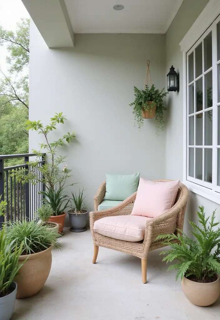 29 Small Balcony Decor Tips That Make It Look Bigger and Cozier 4 29 Small Balcony Decor Tips That Make It Look Bigger and Cozier - 4. Choose Light Color Palettes