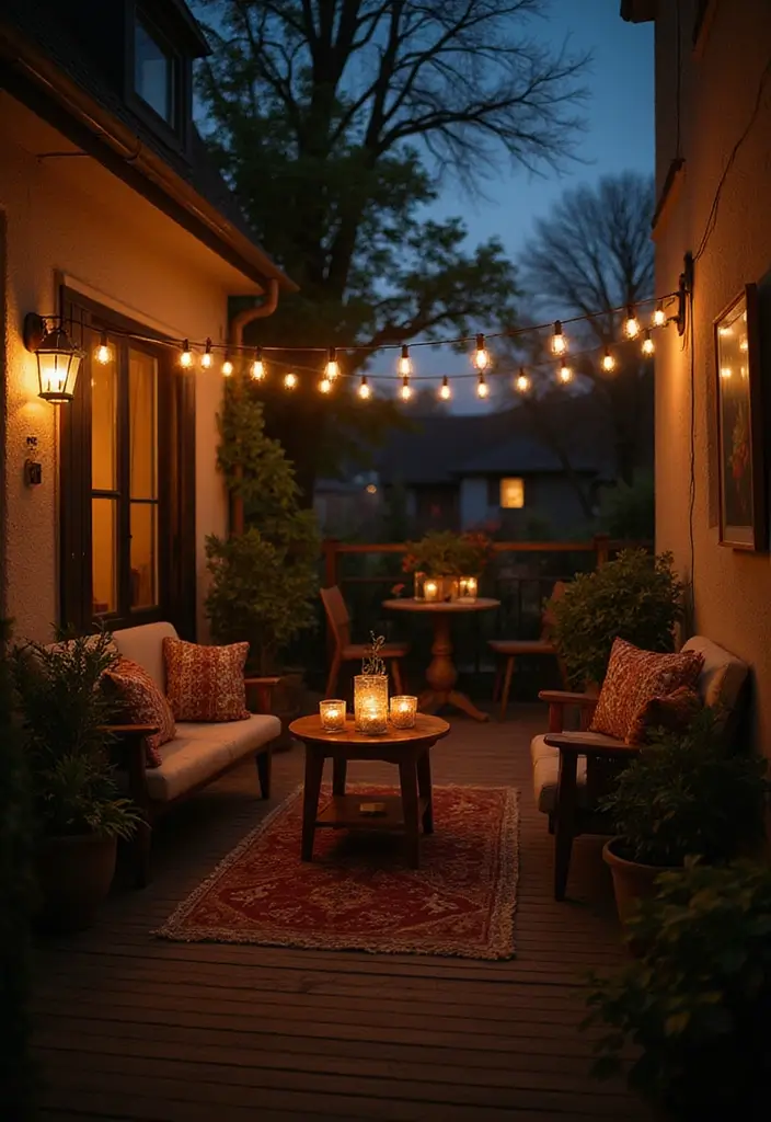 29 Small Balcony Decor Tips That Make It Look Bigger and Cozier 5 29 Small Balcony Decor Tips That Make It Look Bigger and Cozier - 5. Use Smart Lighting