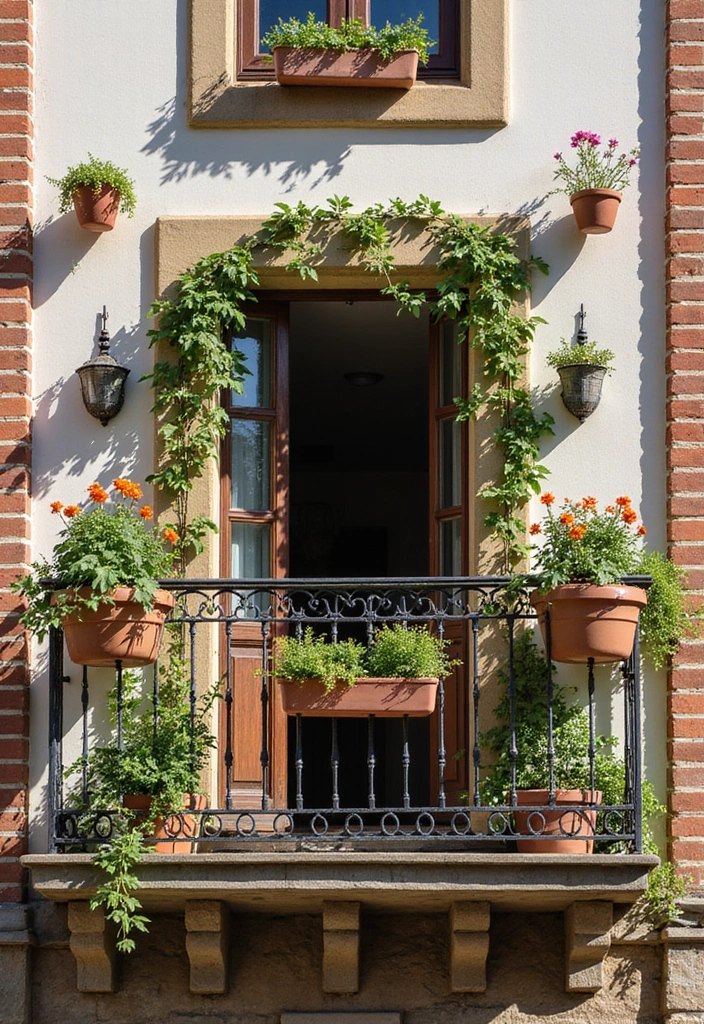 29 Small Balcony Decor Tips That Make It Look Bigger and Cozier 9 29 Small Balcony Decor Tips That Make It Look Bigger and Cozier - 9. Hang Up Decor