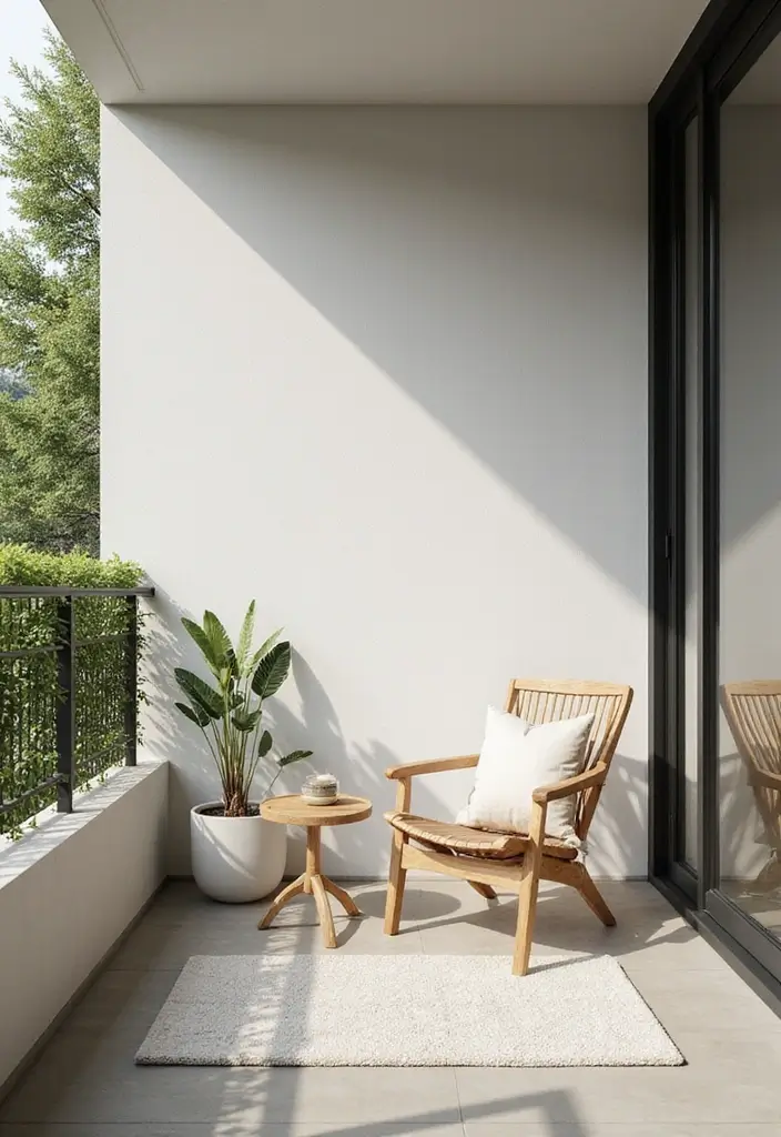 29 Stunning Designs for Balcony That Boost Home Value - 16. Minimalist Balcony Designs