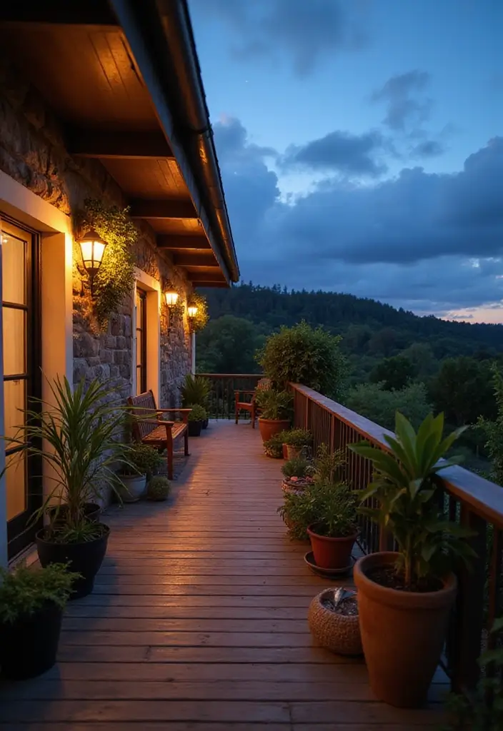 29 Stunning Designs for Balcony That Boost Home Value - 4. Solar-Powered Lighting