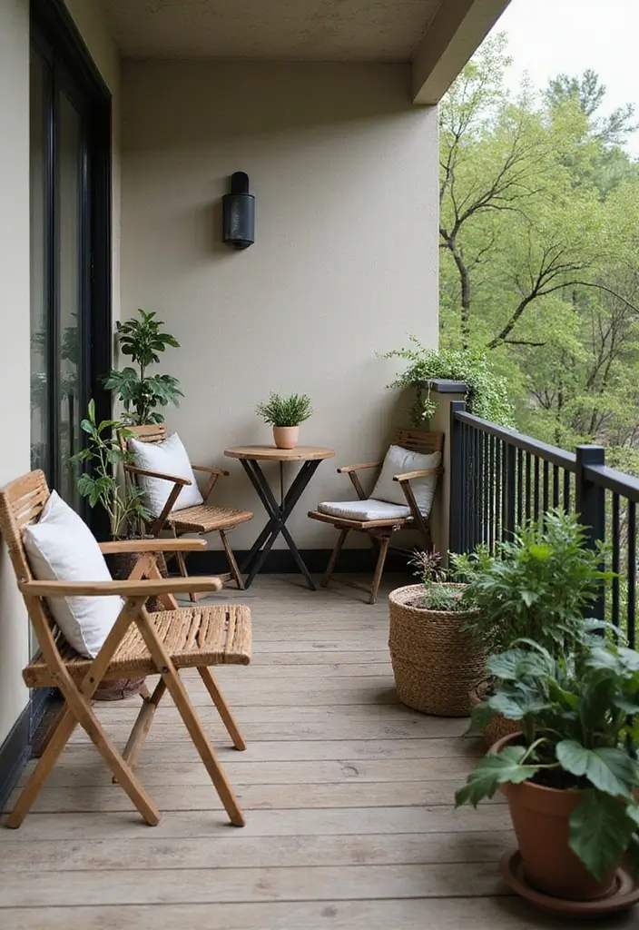 29 Stunning Designs for Balcony That Boost Home Value - 7. Compact Furniture for Small Balconies