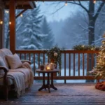 29 Winter Balcony Decor Ideas That Keep It Warm and Magical
