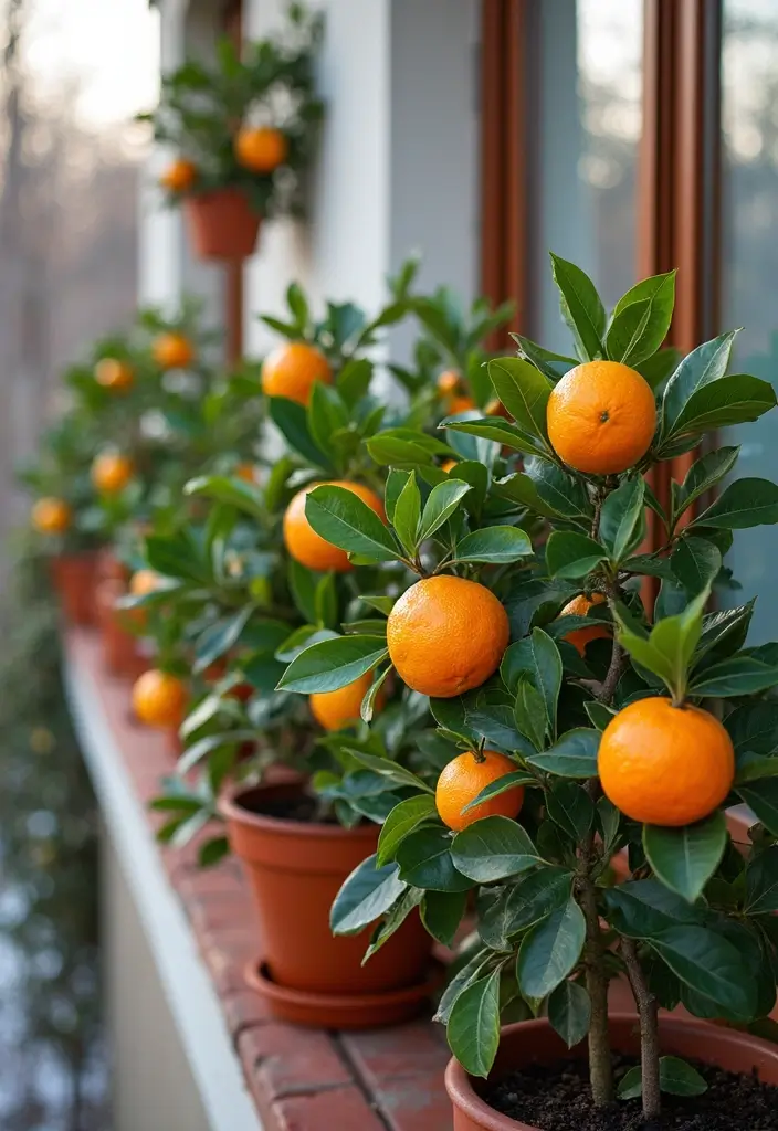 29 Winter Balcony Decor Ideas That Keep It Warm and Magical 19 29 Winter Balcony Decor Ideas That Keep It Warm and Magical - 19. Potted Citrus Trees