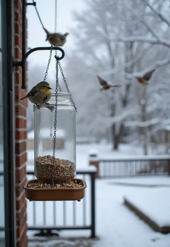 29 Winter Balcony Decor Ideas That Keep It Warm and Magical 20 29 Winter Balcony Decor Ideas That Keep It Warm and Magical - 20. Winter Bird Feeders