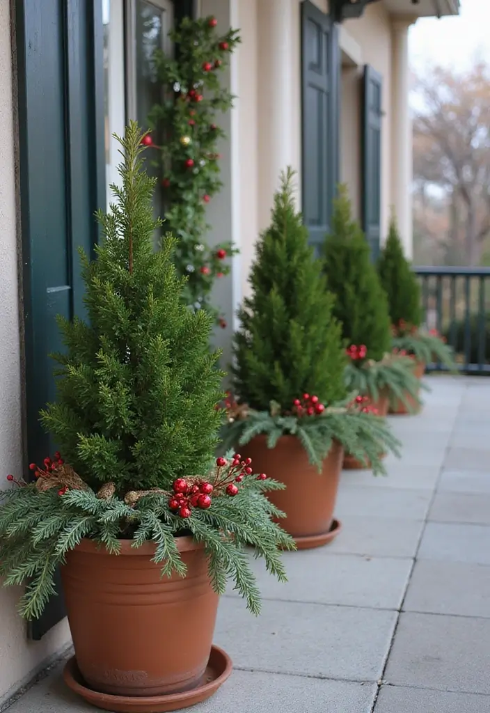 29 Winter Balcony Decor Ideas That Keep It Warm and Magical 3 29 Winter Balcony Decor Ideas That Keep It Warm and Magical - 3. Winter Greenery