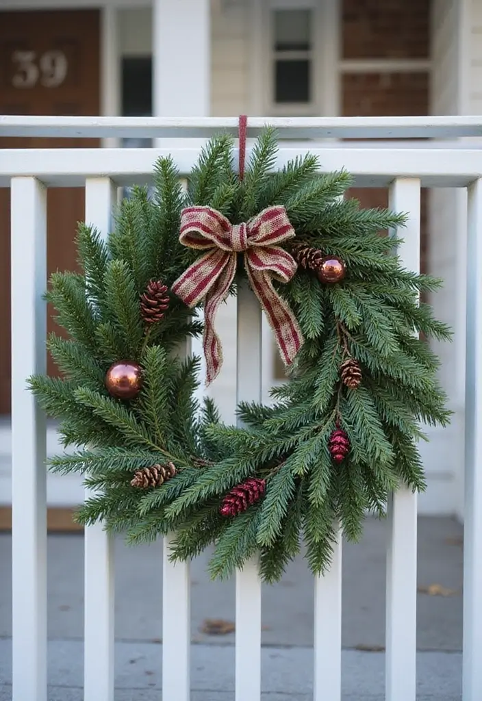 29 Winter Balcony Decor Ideas That Keep It Warm and Magical 5 29 Winter Balcony Decor Ideas That Keep It Warm and Magical - 5. Seasonal Wreaths