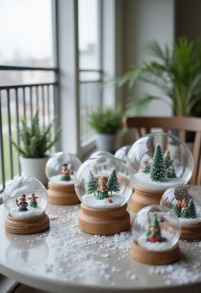 29 Winter Balcony Decor Ideas That Keep It Warm and Magical 7 29 Winter Balcony Decor Ideas That Keep It Warm and Magical - 7. DIY Snow Globes
