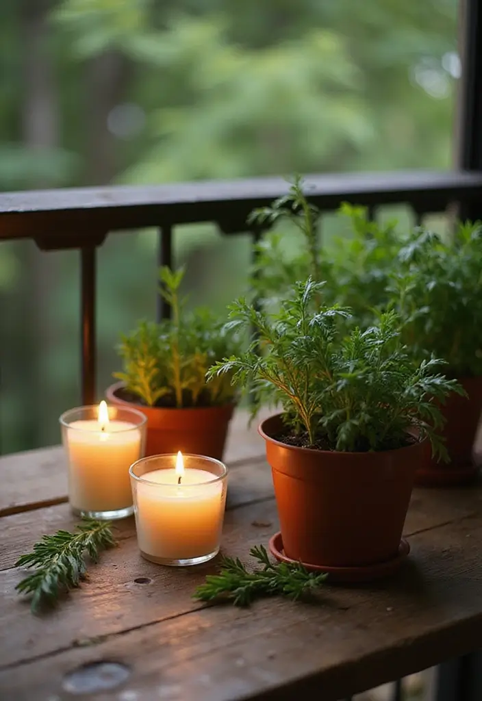 29 Winter Balcony Decor Ideas That Keep It Warm and Magical 9 29 Winter Balcony Decor Ideas That Keep It Warm and Magical - 9. Aromatic Touches