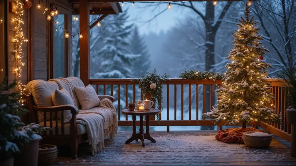 29 Winter Balcony Decor Ideas That Keep It Warm and Magical