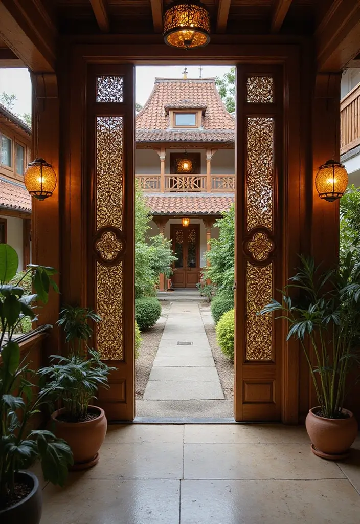 30 Balcony Inside House Designs That Feel Unique and Modern 10 30 Balcony Inside House Designs That Feel Unique and Modern - 10. Decorative Screens for Added Charm