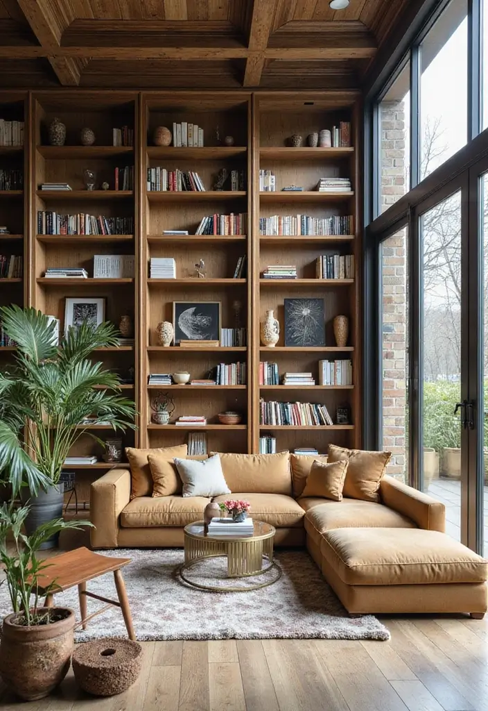30 Balcony Inside House Designs That Feel Unique and Modern 17 30 Balcony Inside House Designs That Feel Unique and Modern - 17. Bookcases as Room Dividers