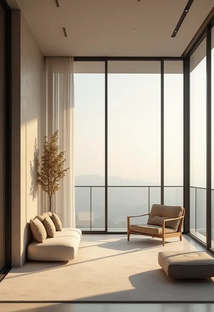 30 Balcony Inside House Designs That Feel Unique and Modern 6 30 Balcony Inside House Designs That Feel Unique and Modern - 6. Minimalist Screens for an Elegant Touch