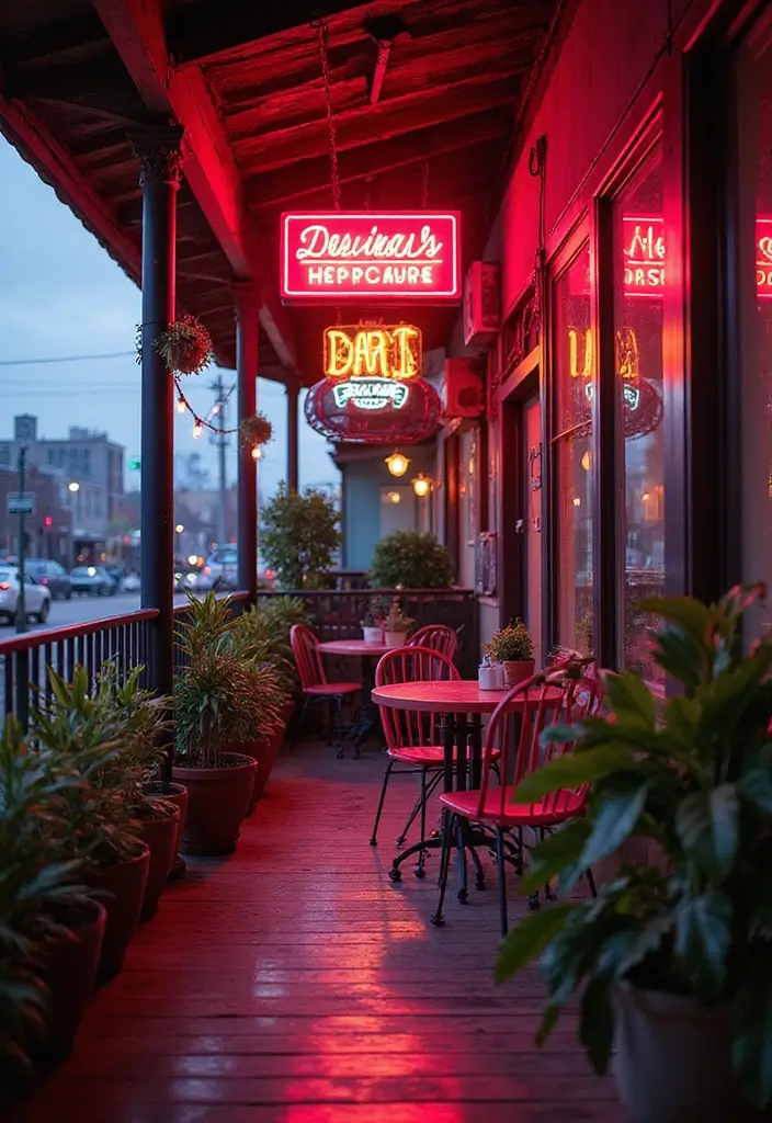 30 Balcony Lighting Ideas That Transform the Atmosphere 10 30 Balcony Lighting Ideas That Transform the Atmosphere - 10. Neon Signs