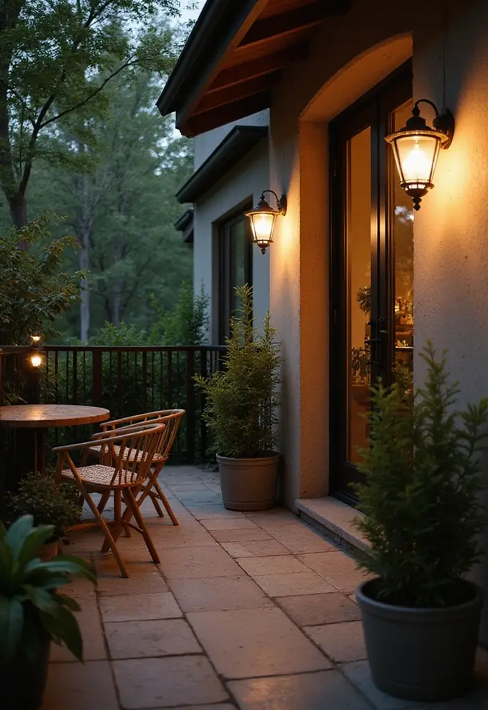 30 Balcony Lighting Ideas That Transform the Atmosphere 22 30 Balcony Lighting Ideas That Transform the Atmosphere - 22. Lantern-Style Wall Sconces