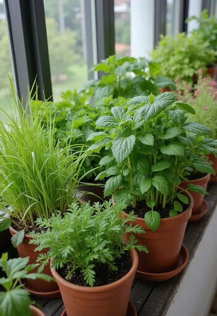 30 Balcony Makeover Ideas That Completely Transform the Look 16 30 Balcony Makeover Ideas That Completely Transform the Look - 16. Aromatic Herb Garden