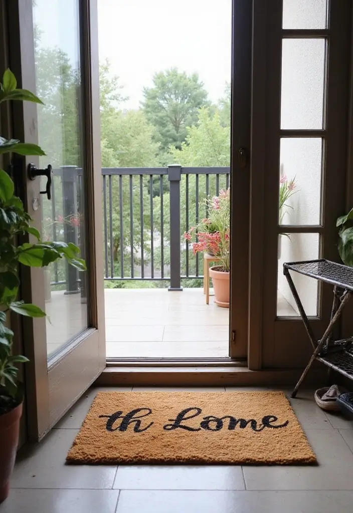 30 Balcony Makeover Ideas That Completely Transform the Look 20 30 Balcony Makeover Ideas That Completely Transform the Look - 20. Personalized Doormats