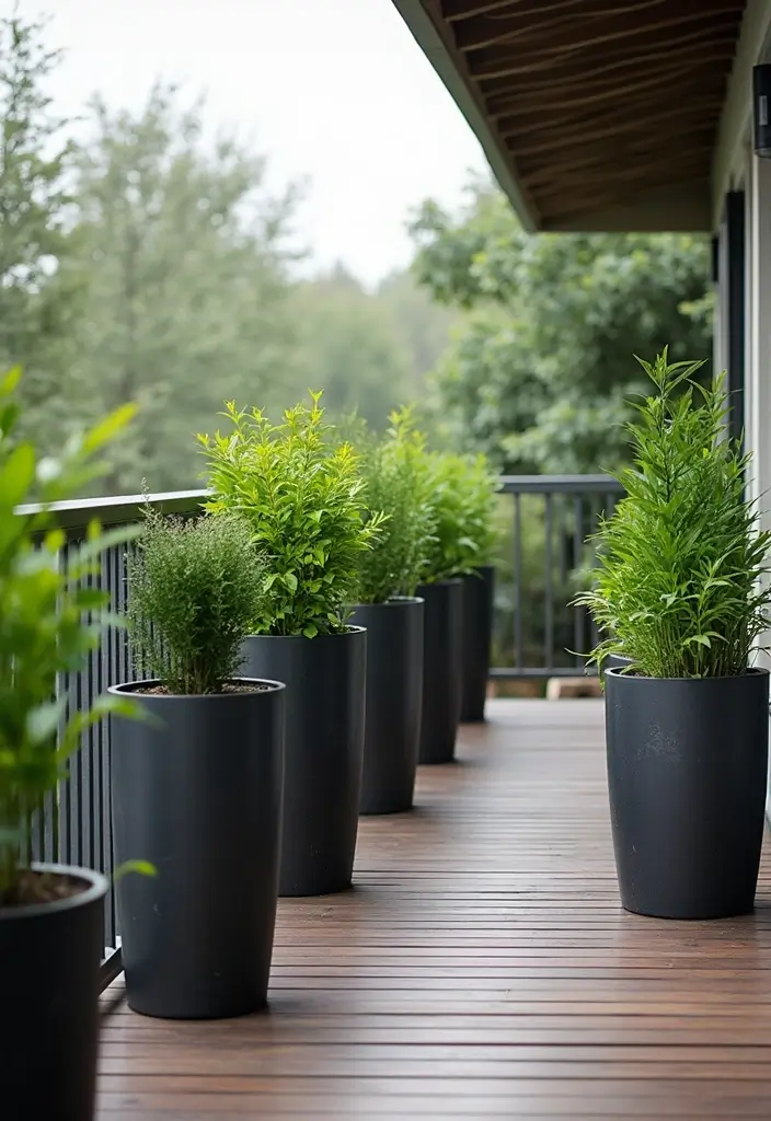 30 Balcony Makeover Ideas That Completely Transform the Look 23 30 Balcony Makeover Ideas That Completely Transform the Look - 23. Stylish Planter Stands