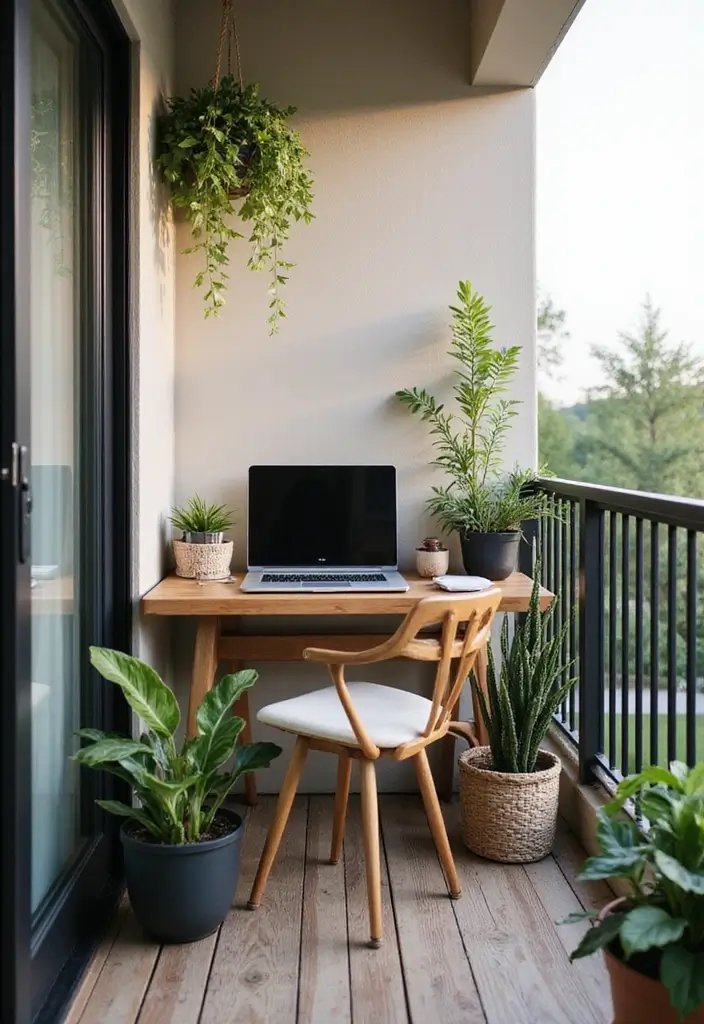 30 Balcony Makeover Ideas That Completely Transform the Look 25 30 Balcony Makeover Ideas That Completely Transform the Look - 25. Compact Workstation