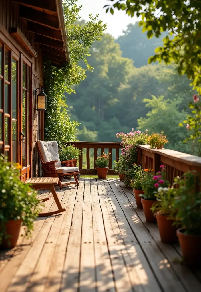 30 Balcony Makeover Ideas That Completely Transform the Look 4 30 Balcony Makeover Ideas That Completely Transform the Look - 4. Rustic Wooden Decking