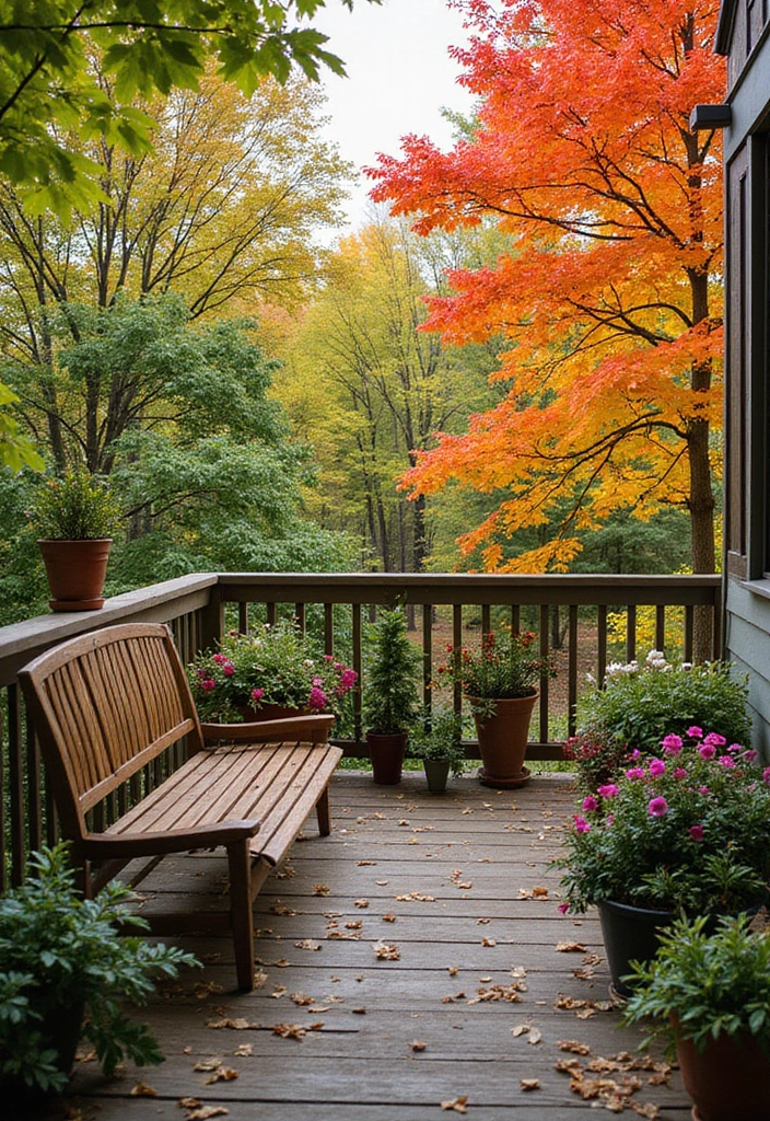 30 Balcony Painting Ideas That Add Instant Personality 11 30 Balcony Painting Ideas That Add Instant Personality - 11. Seasonal Color Changes