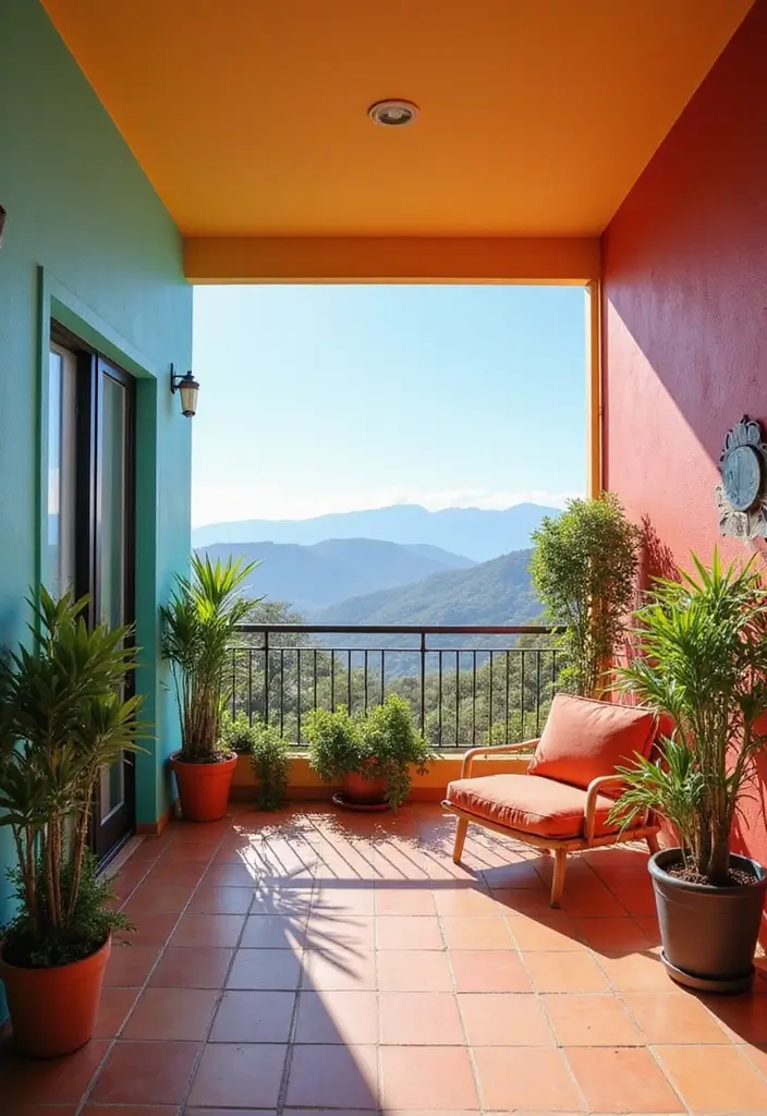 30 Balcony Painting Ideas That Add Instant Personality 22 30 Balcony Painting Ideas That Add Instant Personality - 22. Emphasize Views with Color Gradients