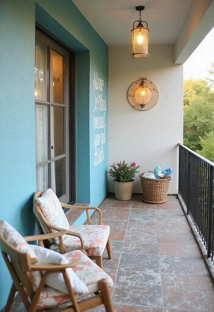 30 Balcony Painting Ideas That Add Instant Personality 25 30 Balcony Painting Ideas That Add Instant Personality - 25. Custom Stencils for Personalization