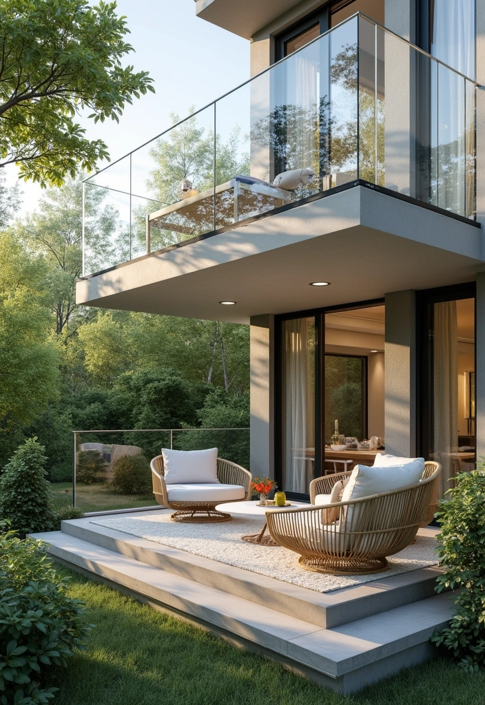30 Balcony Railing Ideas That Balance Safety and Style - 11. Safety Glass Panels