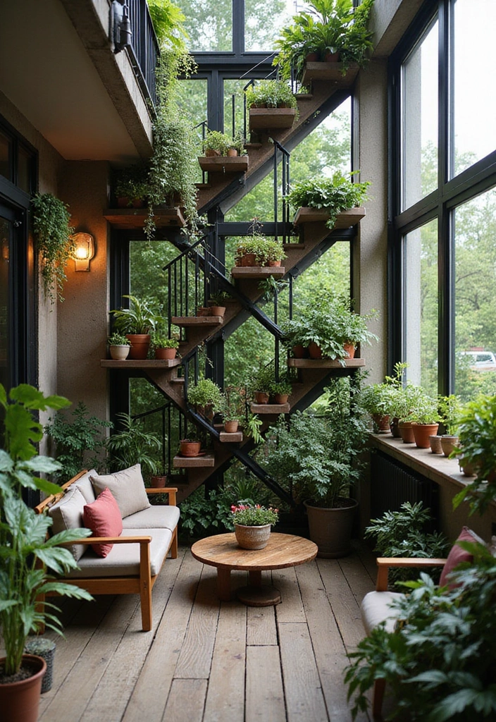 30 Balcony Railing Ideas That Balance Safety and Style - 15. Multi-Level Planter Railings