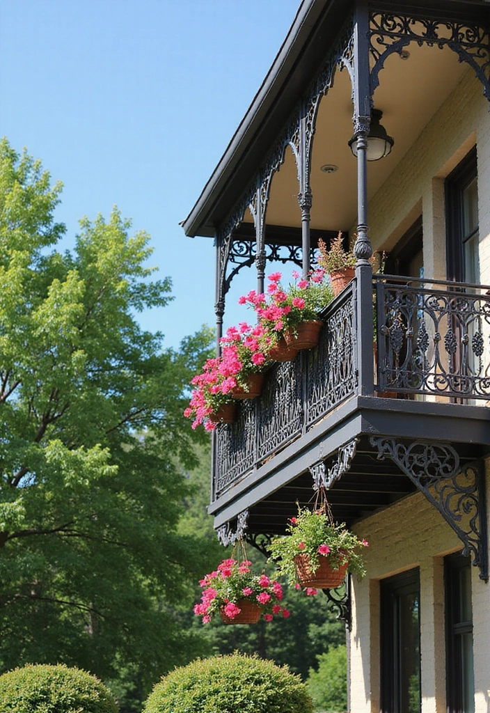 30 Balcony Railing Ideas That Balance Safety and Style - 2. Wrought Iron Elegance