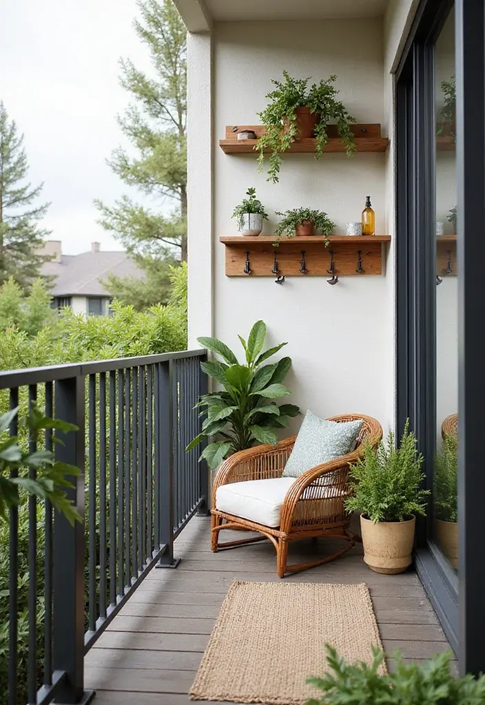 30 Balcony Railing Ideas That Balance Safety and Style - 27. Multi-Functional Railing Features