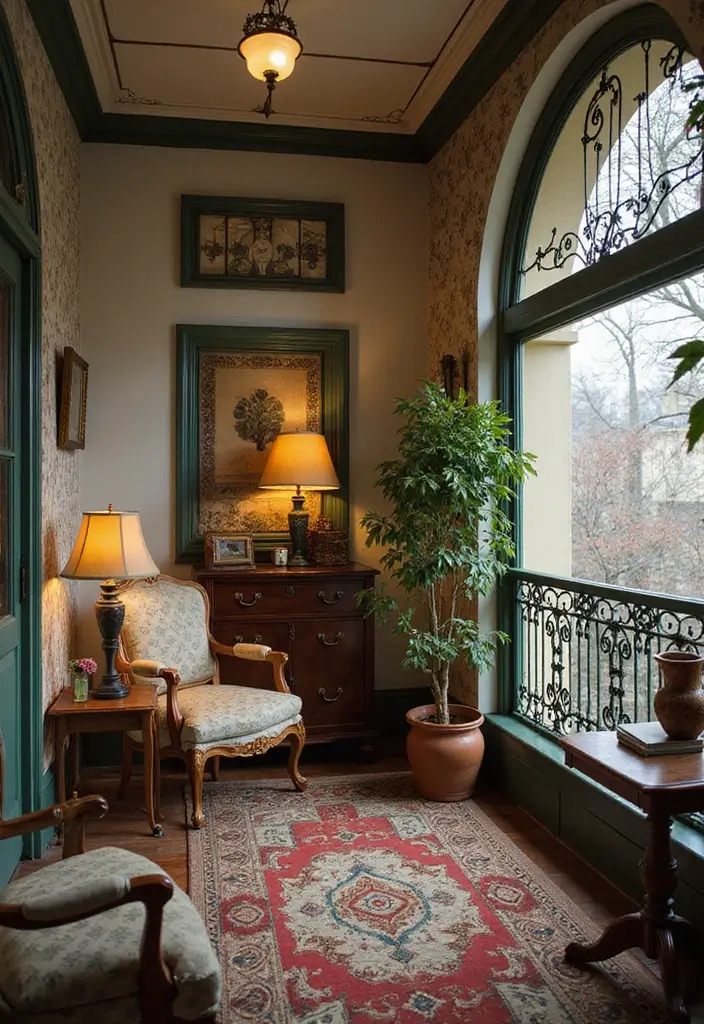 30 Balcony Railing Ideas That Balance Safety and Style - 29. Vintage Inspired Railings