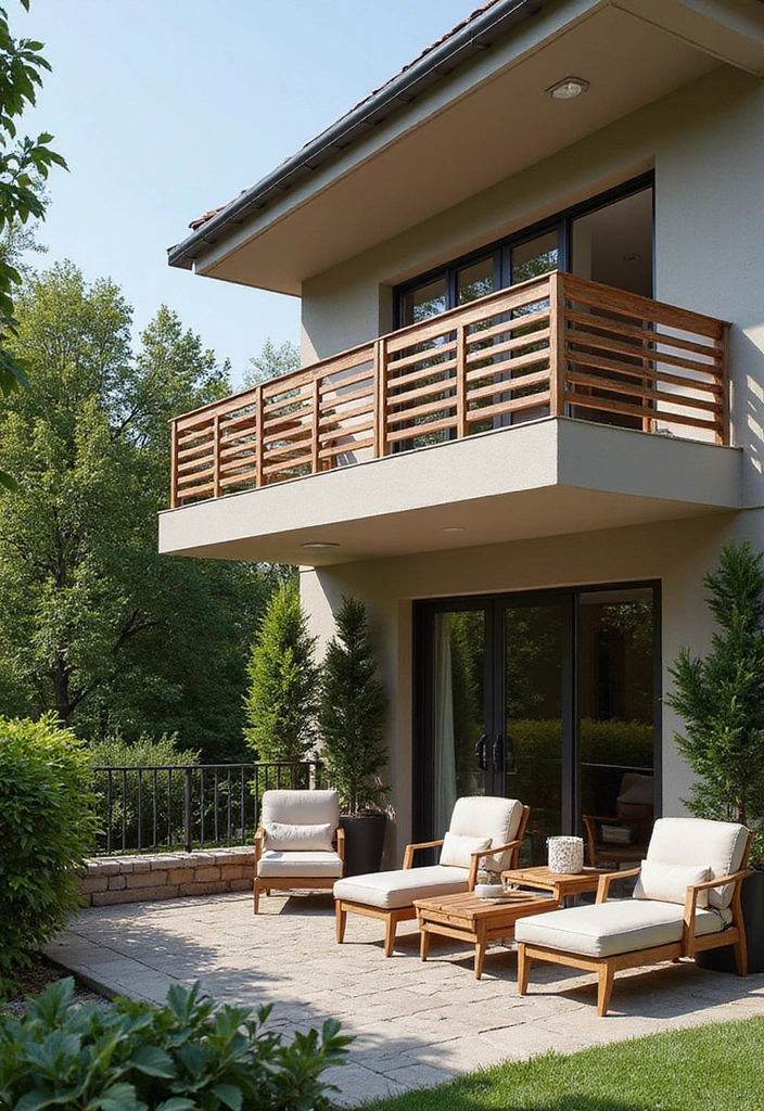 30 Balcony Railing Ideas That Balance Safety and Style - 8. Elegant Composite Railings