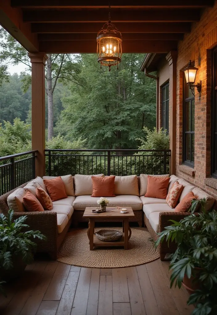 30 Big Balcony Design Inspirations Perfect for Relaxing Evenings - 12. Intimate Lounge Area