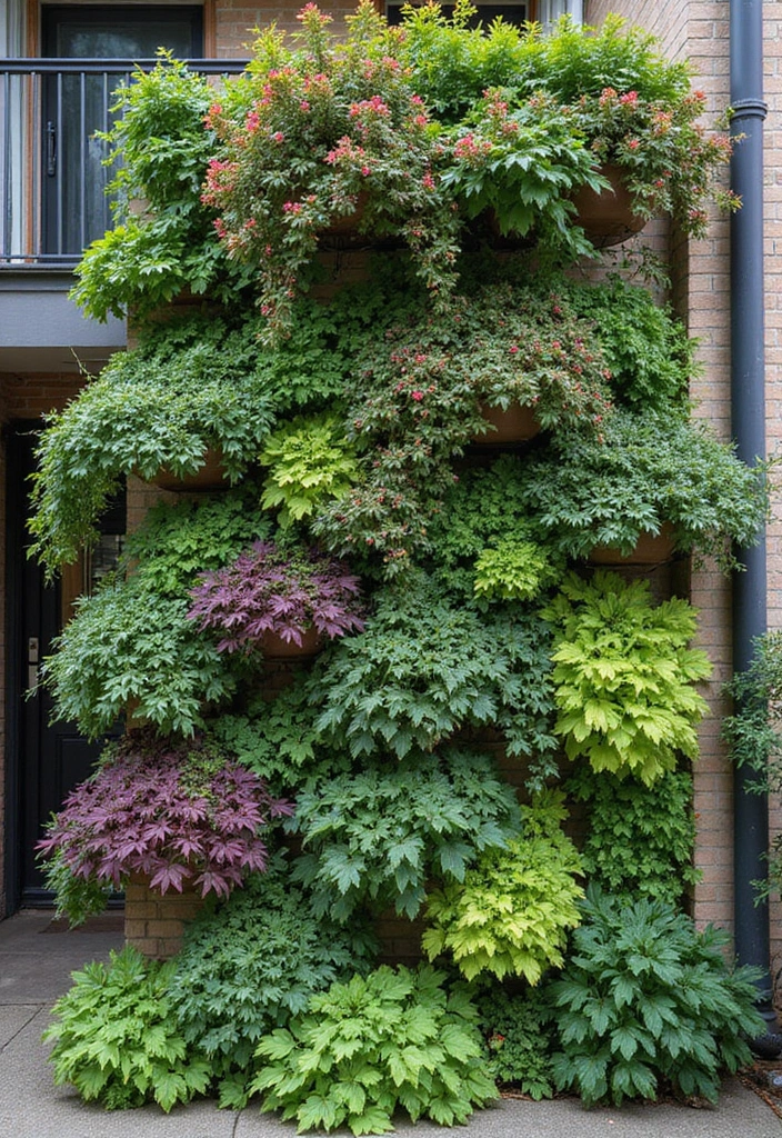 30 Big Balcony Design Inspirations Perfect for Relaxing Evenings - 2. Vertical Garden Wonderland