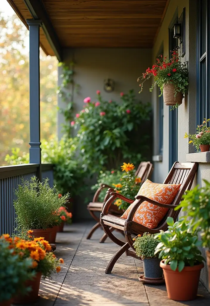 30 Big Balcony Design Inspirations Perfect for Relaxing Evenings - 27. Seasonal Decor Changes