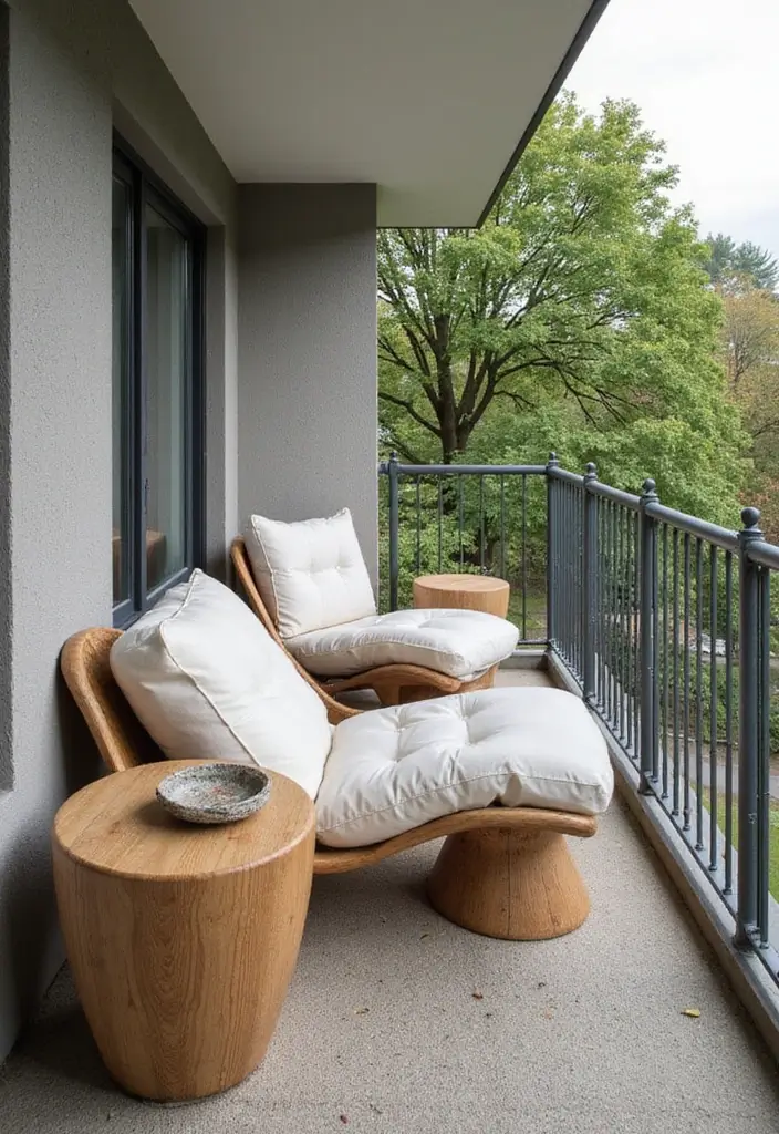 30 Big Balcony Design Inspirations Perfect for Relaxing Evenings - 29. Multi-Functional Furniture
