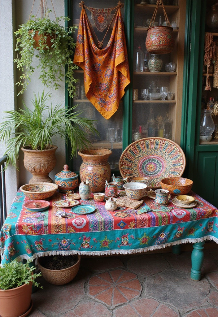 30 Boho Balcony Ideas Full of Colors and Natural Vibes - 10. Handmade Crafts and Decor