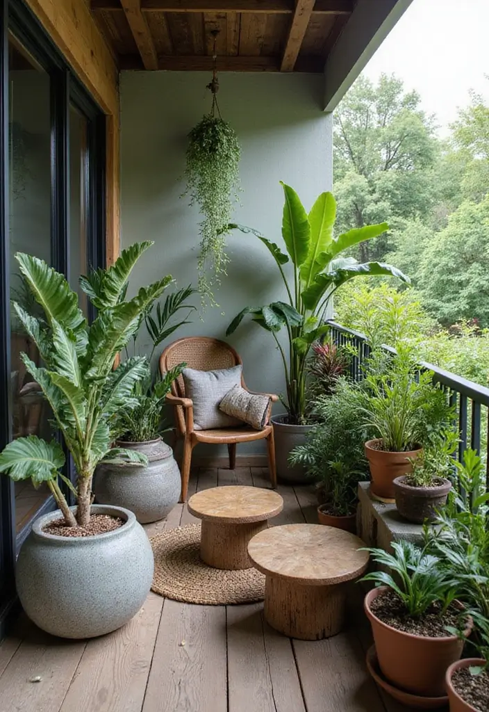 30 Boho Balcony Ideas Full of Colors and Natural Vibes - 17. Eco-Friendly Decor