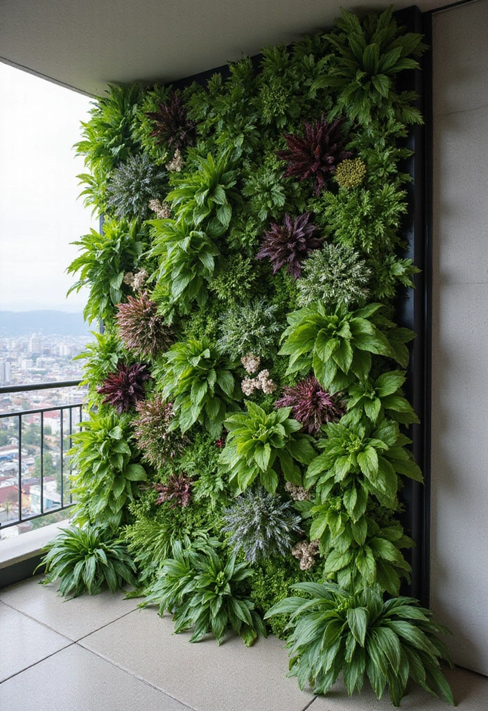 30 Boho Balcony Ideas Full of Colors and Natural Vibes - 9. Lush Vertical Gardens