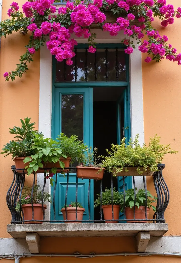 30 Indian Balcony Decor Ideas Full of Culture and Charm 19 30 Indian Balcony Decor Ideas Full of Culture and Charm - 19. Vibrant Bougainvillea